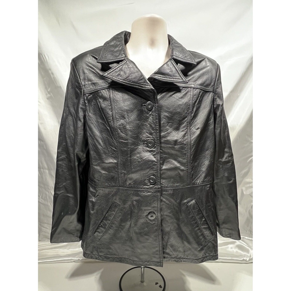 Maxima Wilsons Leather Jacket Black Women Size XL